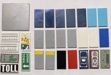 28 LEGO 2x4 6x6 Flat Smooth Tiles Pieces Parts Lot #87079 #6881