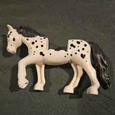 l lego minifigure horse animal castle friend pony black and white. 