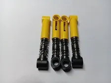 LEGO BULK LOT 4 YELLOW TECHNIC SHOCK ABSORBER 6.5L COMPLETE ASSEMBLY