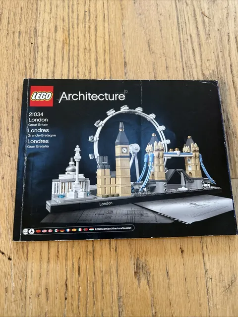 LEGO architecture booklet 21034 (London) - Manual ONLY (bricks not included)