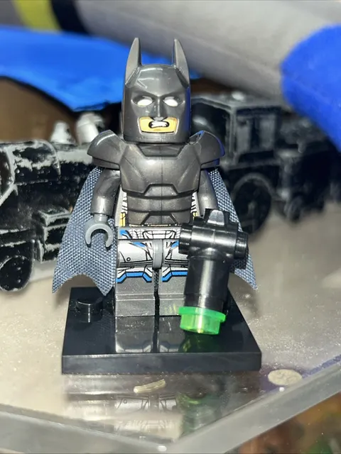 Batman Armored Suit, Lego Mini Figure With Kryptonite Gun