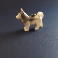 Lego Miniature Husky Dog White Grey Animal Pet Replacement Part