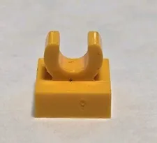 LEGO Parts - Bright Light Orange Tile 1 x 1 with Open O Clip - No 15712