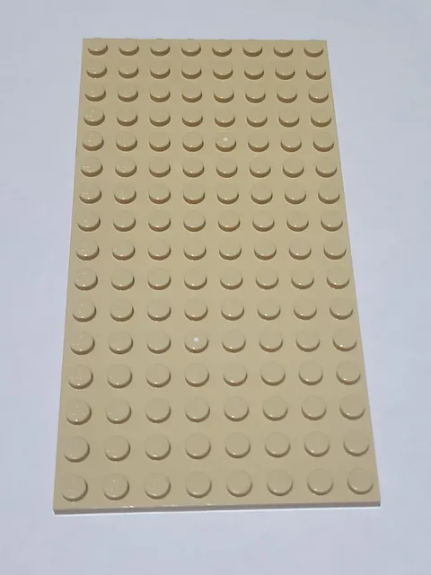 LEGO Plate Tan ● 8 X 16 ● # 92438 ● QTY 1