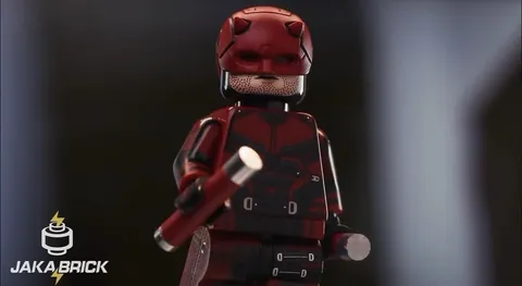 LEGO Marvel Jaka Brick Custom Daredevil OG Red Suit Daredevil Minifigure NEW