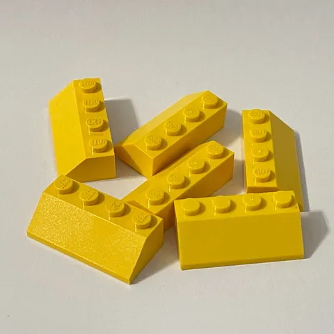 Lego 3037 Yellow Replacement Add-on Pieces Parts Lot of 6
