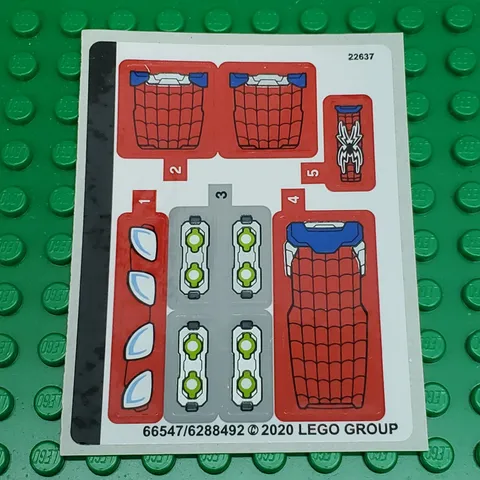 LEGO Sticker Sheet for Set 76148 Spider-Man vs. Doc Ock New Authentic Decals