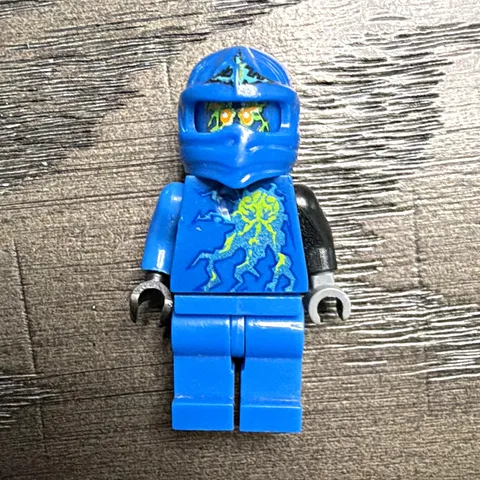 LEGO Blue Ninja Minifigure with Helmet & Dragon Print, Plastic Figure