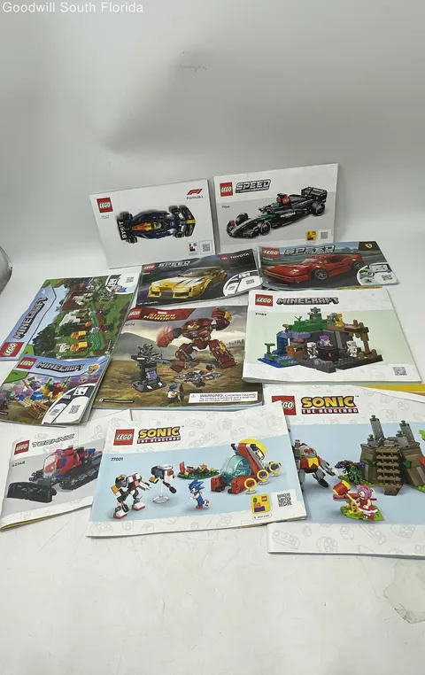 Lot Of 11 Pcs Assorted Lego Mixed Variety Instruction Manuals For Age 3+