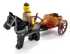 Lego Indian w/ Horse Cart - Western Frontier - Native American & Accessories