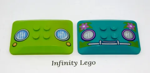 LEGO Lime & Turquoise Bus Headlights Panel 4 x 6 Friends Food Market 10749 41397