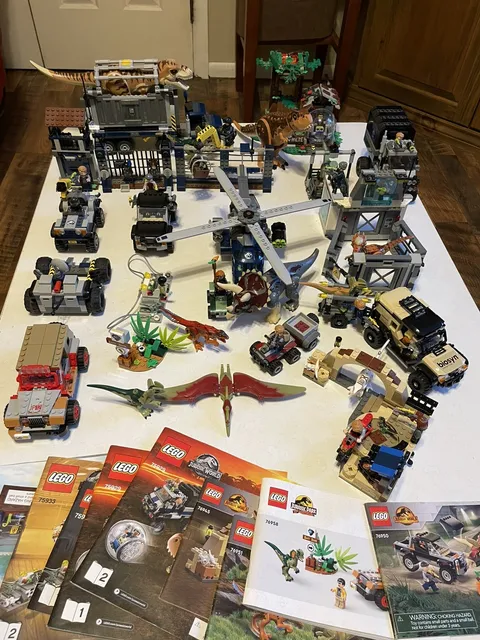 Lego Jurassic World Fallen Kingdom/Dominion Set Lot 100% Complete W/ Figs+Dinos