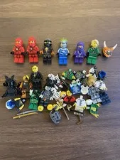 LEGO Ninjago minifigure lot and parts, RX Cole, Lil Nelson, OG Kai, RARE