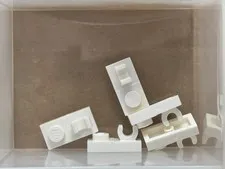 LEGO Parts - White Plate, Modified 1 x 2 Open O Clip on Top - No 44861 - QTY 5