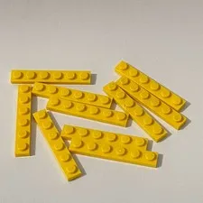 Lego 3666 Yellow Replacement Add-on Pieces Parts Lot of 10
