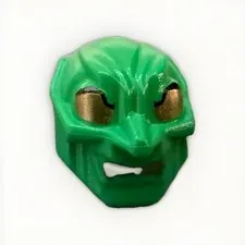 LEGO Spiderman - Green Goblin Mask with Gold Eyes and Teeth