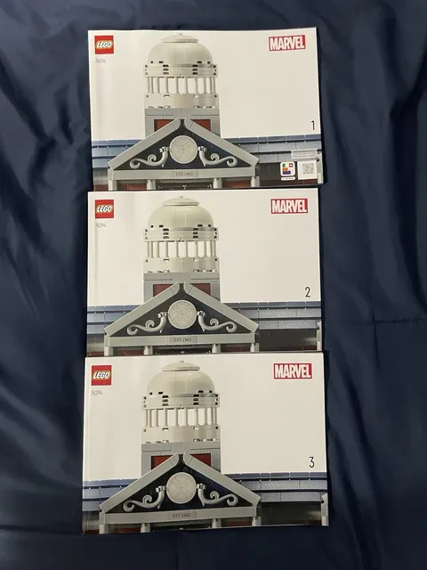 LEGO Marvel X-MEN X-Mansion 76294 Instruction Booklets 1,2,3  Complete Brand New