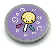 Lego New 3 x 3 Round Lilpop Patter Sticker Piece
