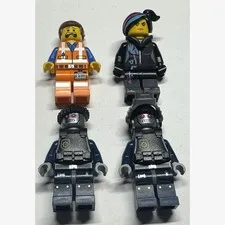 LEGO Movie Minifigure Lot Emmet Wyldstyle Lucy 2 Robo SWAT Police
