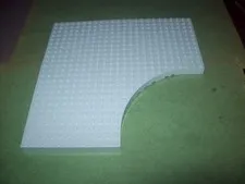 L.VIOLET LEGO 24 X 24 W/O 12 X 12 1/4 CIRCLE BRICK FOR BELVILLE SETS 5805,5895..