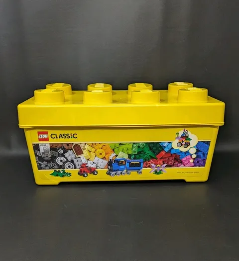 LEGO Box & Lid CLASSIC Large 8 Stud Yellow Brick Storage Container Empty