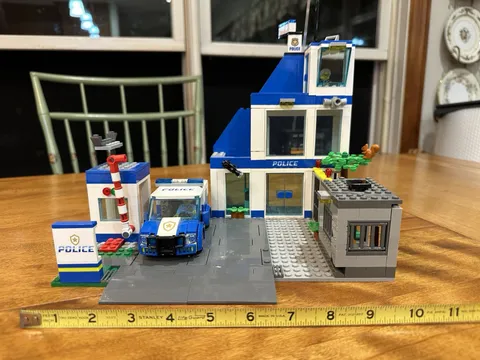 Lego City Police Station- Partial Set - Station Jail Patrol Car, Minifigs Dog