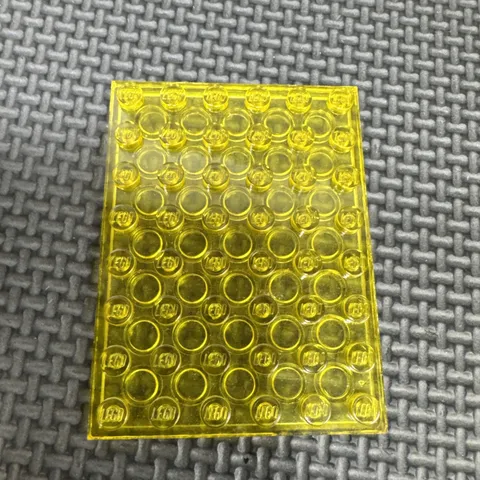 LEGO 3036 Trans Yellow Plate 6x8 Transparent Classic Space Vintage - 1x Retired