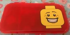 LEGO Red Minifigure Accessories Storage Carrying Travel Plastic Case