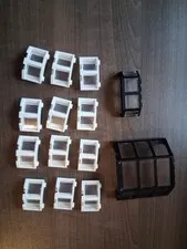 LEGO Curved Bay Window Panels Black White + Glass Pieces Building Parts