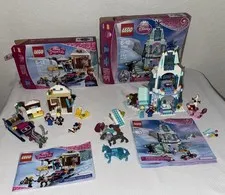 Lego Lot Frozen 41062 Elsa’s Sparkling Ice Castle 41066 Anna Kristoff’s Sleigh