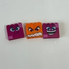 LEGO The LEGO Movie 2 Queen Watevra Wa'Nabi Face Bricks Magenta Orange 3 Piece