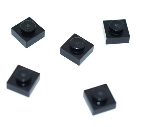 5 LEGO Black 1x1 Plates flat panel square plate single stud 3024 302426