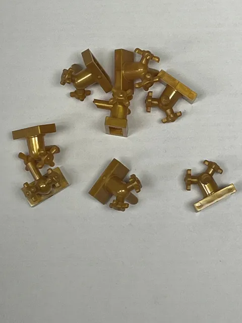 Lot Of LEGO Friends Accessories Gold Kitchen Sink Faucets