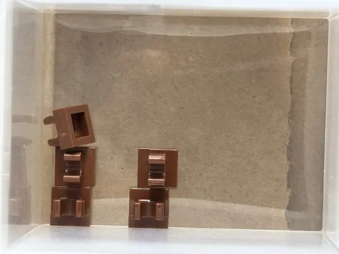 LEGO Parts - Reddish Brown Tile 1 x 1 with Open O Clip - No 15712 - QTY 5