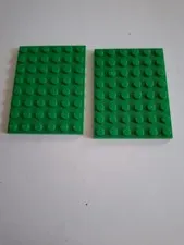 No 272.  2x Lego Board 6x8.  3036 Green