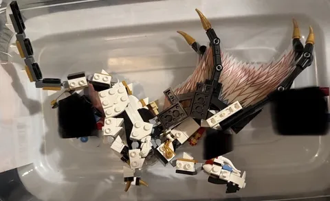 LEGO Ninjago 71718 Wu's Battle Dragon White Gold Dragon Complete No Minifigs Lot