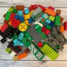 Lego Duplo Random Assortment 70+ Pieces Assorted Bricks Blocks Colors Trains