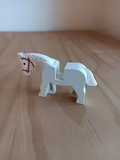 LEGO 4493 4493c01pb04 Horse - White, Moveable Head, Vintage