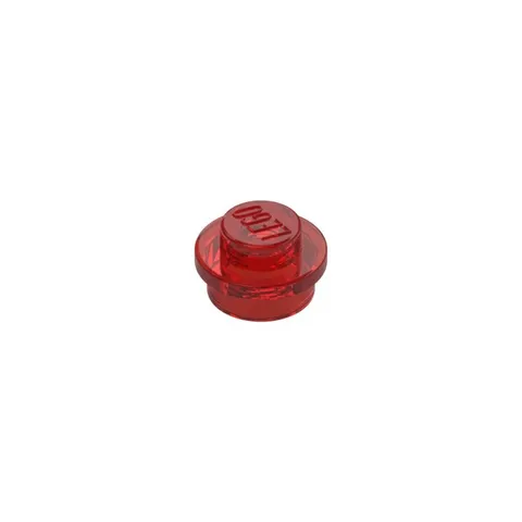 LEGO 100x Trans-Red Plate 1 x 1 Round inv.597