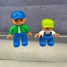 LEGO DUPLO Figures Lot of 2 Men Replacement People Construction Worker