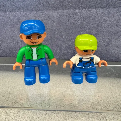 LEGO DUPLO Figures Lot of 2 Men Replacement People Construction Worker
