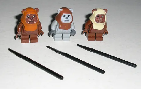 LEGO Star Wars WICKET CHIEF CHIRPA PAPLOO Lot Set of 3 Ewoks Minifigures 8038