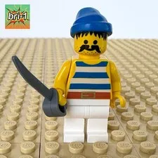 LEGO Pirates 1: Blue Stripe Pirate SWORD, pi019, 6273 ROCK ISLAND REFUGE 1991