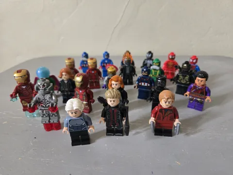 LEGO Marvel Minifigure Lot: Iron Man, Spider-Man, Captain America, Ultron