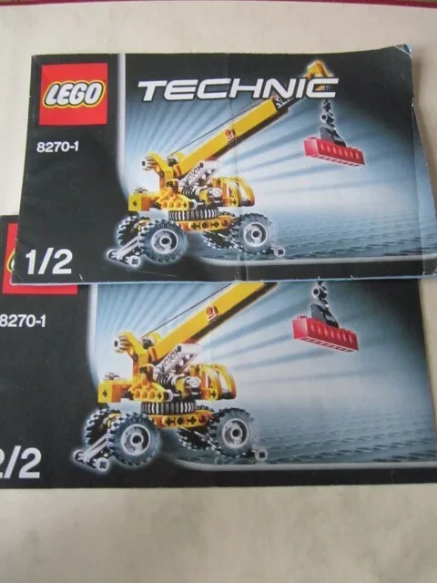 Lego Technic Building Instructions Instruction 8270-1 Excavator Part 1/2 and 2/2 