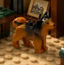 Lego Animal Dog Husky with Marbled Black Ears K9 Hound Figure