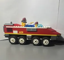 LEGO 4430 Fire Transporter INCOMPLETE w/ 3 Minifigs NO BOX Read description