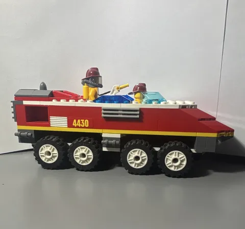 LEGO 4430 Fire Transporter INCOMPLETE w/ 3 Minifigs NO BOX Read description