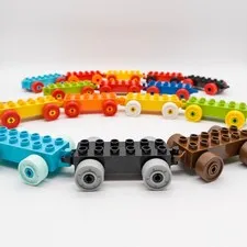 1x LEGO DUPLO Vehicle Car Trailer Slider 2x6 Colourful Mix 2312 4883 11248