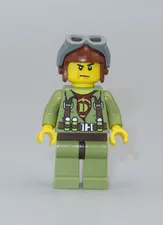 LEGO Dino Hero Helicopter Pilot minifigure Defense Dinosaur 5887 5888 5883 5886